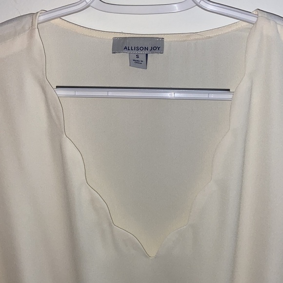 Evereve Allison Joy Scallop Neck Top, size S, EUC - Picture 3 of 6